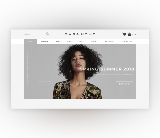 Концепция редизайна сайта ZARA
