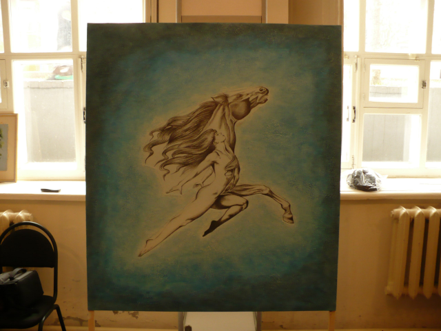 Картина "Девушка на коне"