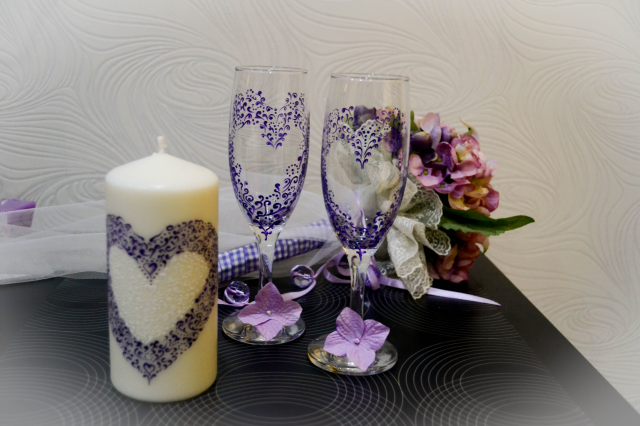 Свадебный набор "Сердца"