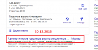 Гаражные ворота Google 1 место