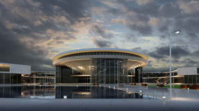 Дипломный проект теннисного центра. Перспектива стадиона.