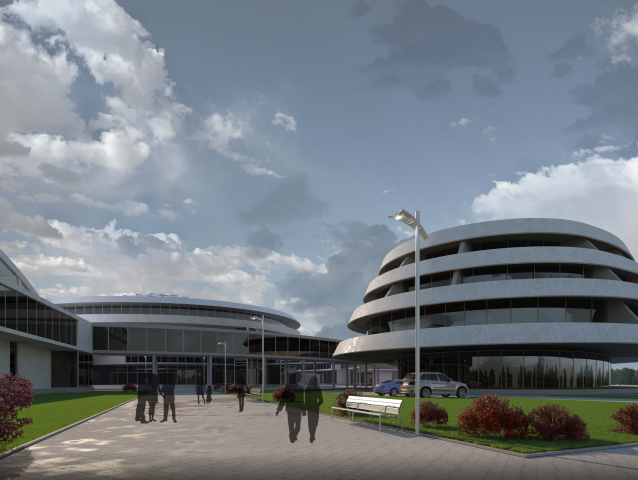 Дипломный проект теннисного центра.Перспектива гостиницы.