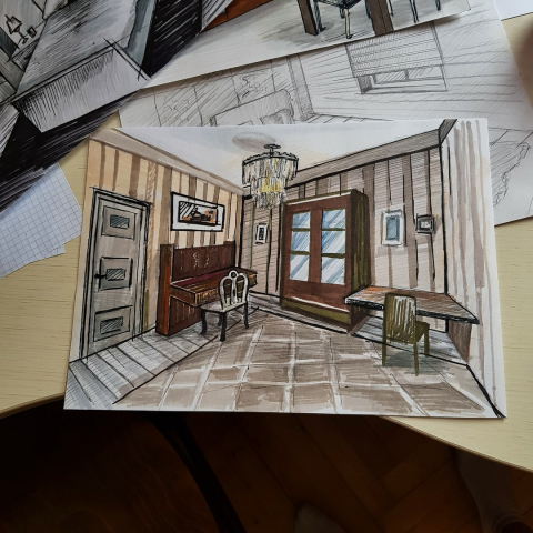 Скетч интерьера