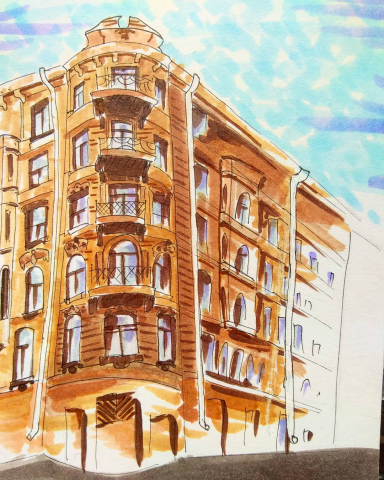 Городской скетч