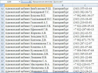 Составление базы "Юридические услуги"