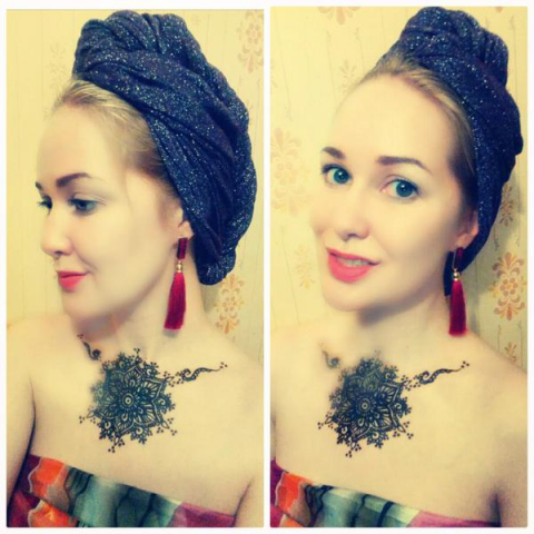 Татуировка хной (мандала)