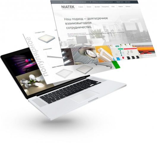 Niatek. Сайт электротехнической компании