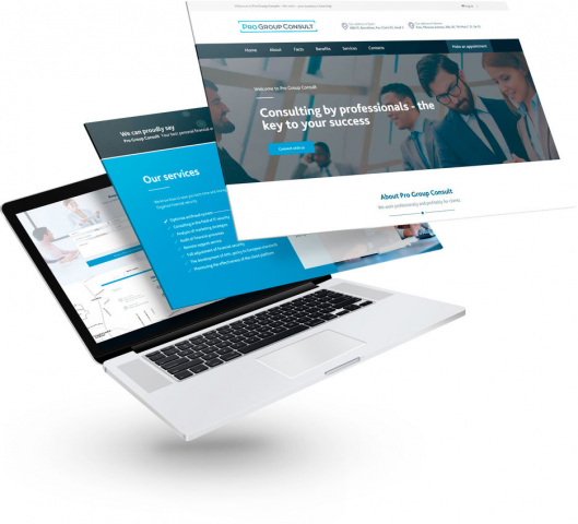Landing Page для компании Pro group Consult