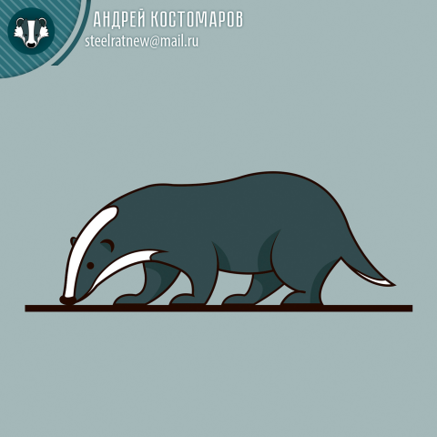Animal illustration "Badger"