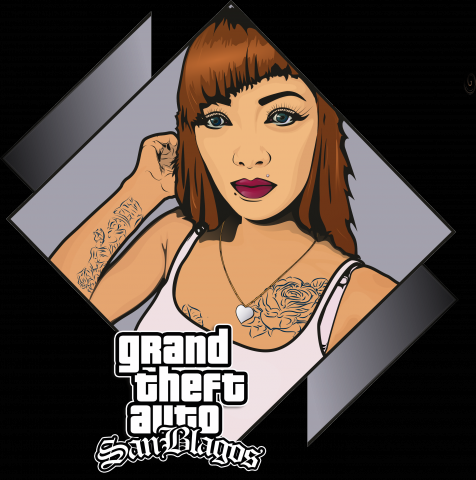 Рисунок в стиле GTA by Djon_ensmit.