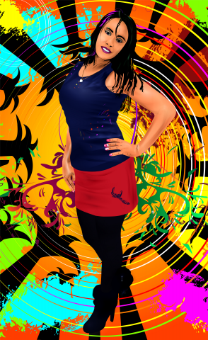 Vector portrait in the style of disco!