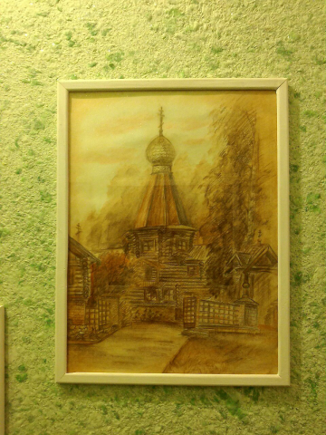 Рисунок церкви г. Новоуральска. Смешная техника.