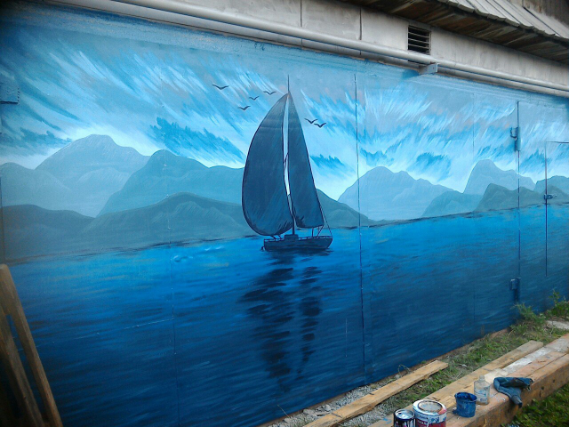 Роспись "Парусник"