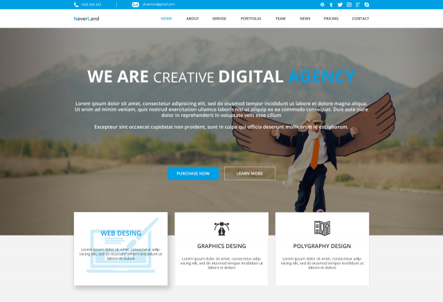 Bussines Landing Page | Neverland