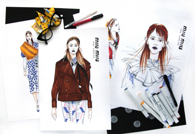 MIU MIU fashion-иллюстрация