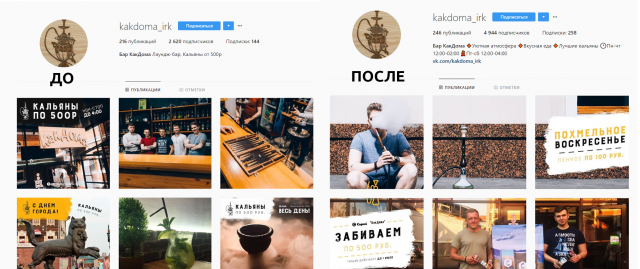 SMM - продвижение Lounge-Бара "Как Дома"