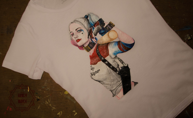 Футболка ручной работы Harley Quinn