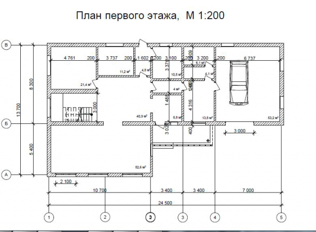 План первого этажа