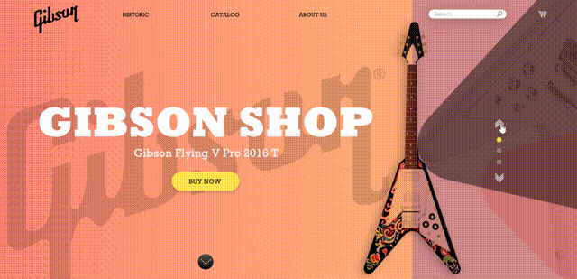 Прототипирование сайта "Gibson Shop"