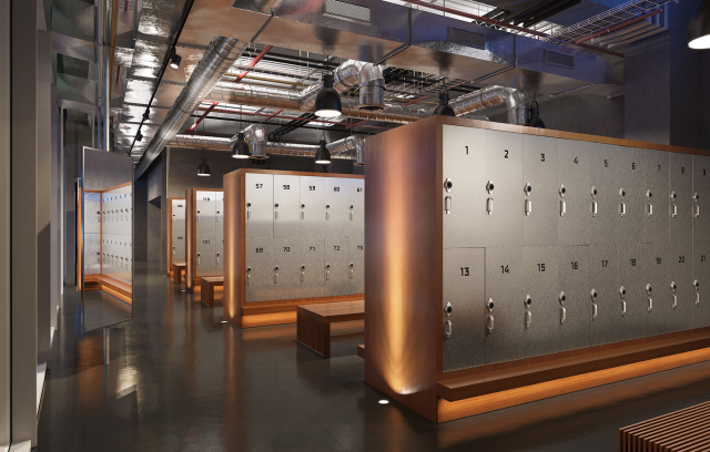 Раздевалка в фитнесс центре