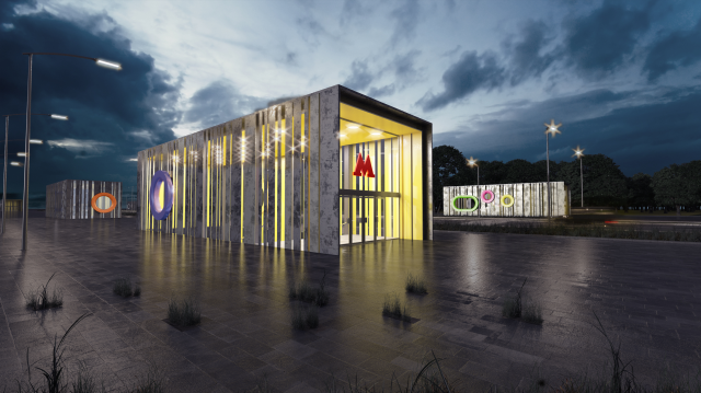 Визуализация конкурсной работы по оформлению станции метро