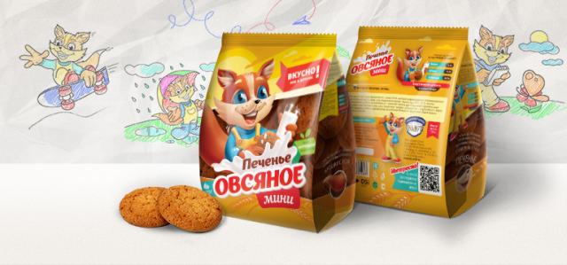 Разработка упаковки для овсяного печенья "ОВСЯНОЕ МИНИ"