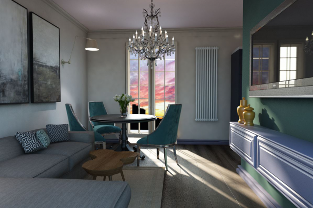 Дизайн гостиной-кухни