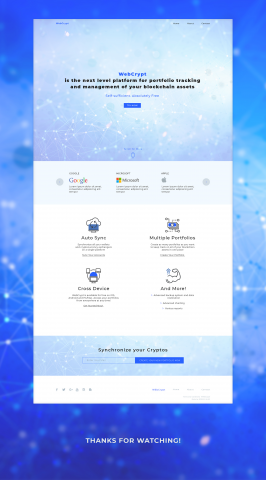 Web Crypt Landing page
