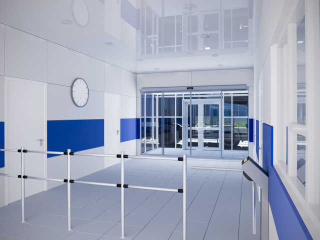 Интерьер проходной на предприятии