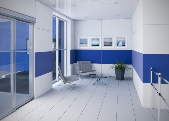 Интерьер проходной на предприятии