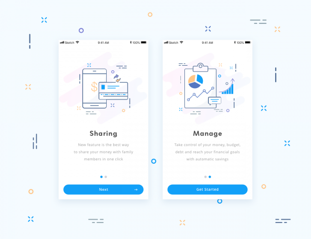 Onboarding for money management app