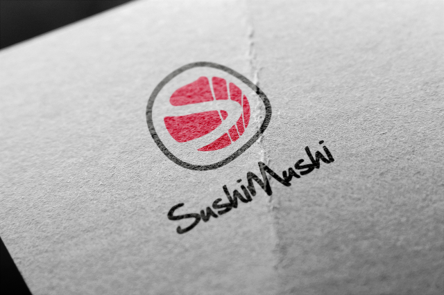Дизайн логотипа SushiMushi - ресторан суши и роллов