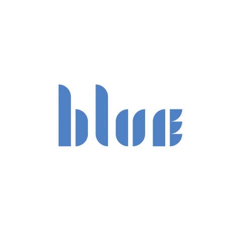 "blue'' logo
