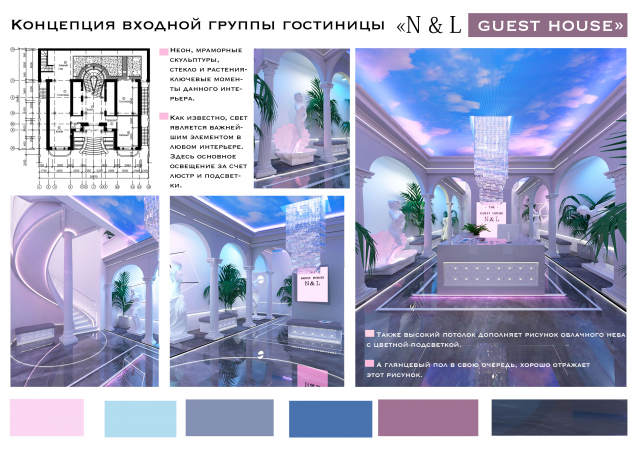 Дизайн входной группы гостиницы