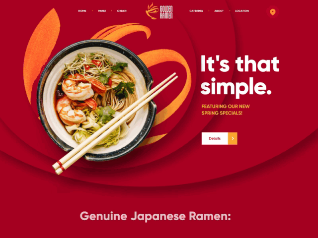 golden ramen - дизайн сайта