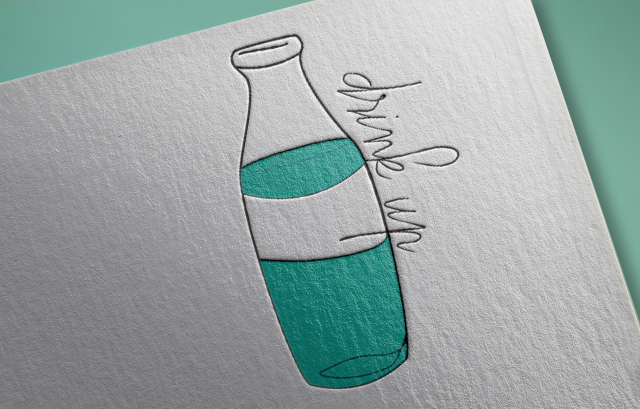 Логотип для бара "Drink up"