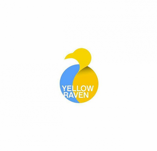 Логотип дизайн студии yellow raven