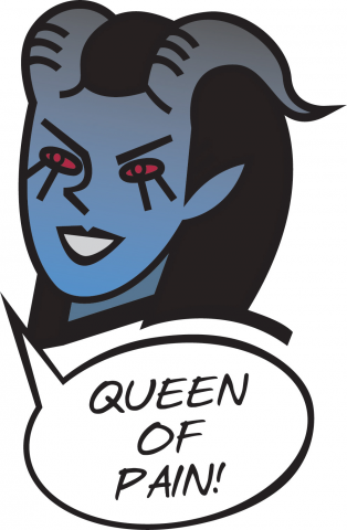 Стикер с Queen of Pain (Dota2)