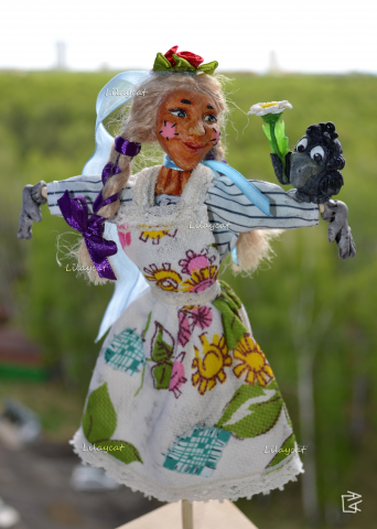 Кукла Пугляша из полимерной глины