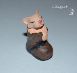 Кот в сапожке из пластики