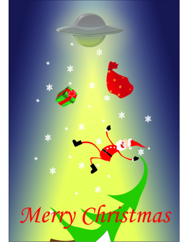Шуточная открытка на рождество