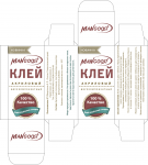 развертка и дизайн коробки для упаковки клея