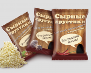 дизайн упаковки для сырных снеков