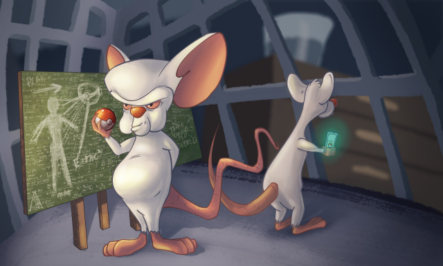 Pinky and brain and Pokémon go