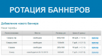 Ротация баннеров