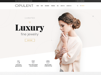 Opulent (Дизайн сайта ювелирных изделий)