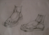 рисунок гипсовых ног