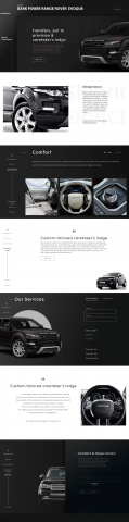 Land Rover landing page