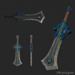 Low poly dagger