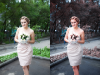 Цветокорркция свадебной фотографии